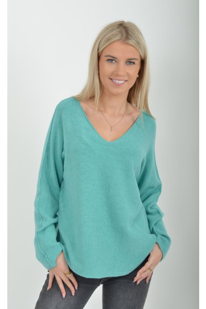 Mentolový svetr ES5997