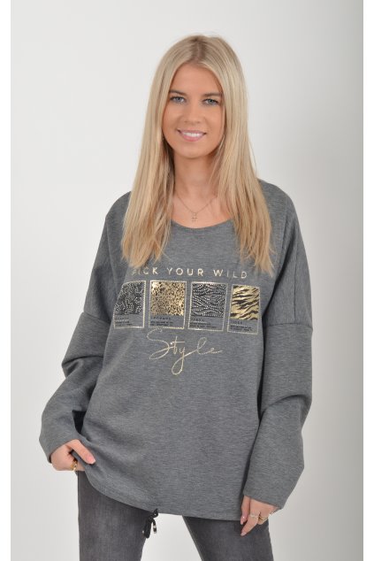 Šedá mikina ES5999