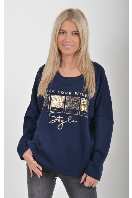 Tmavě modrá mikina ES6002