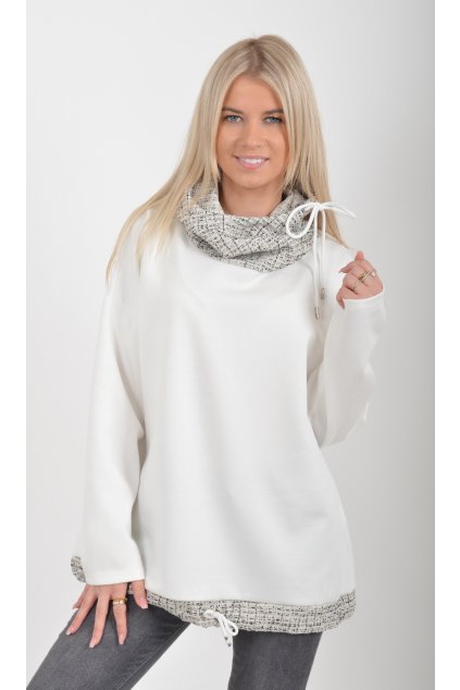 Bílá mikina ES6013