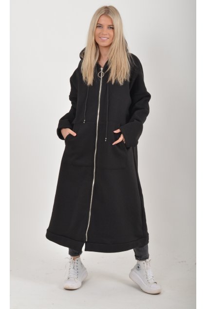 Černá maxi mikina ES6029