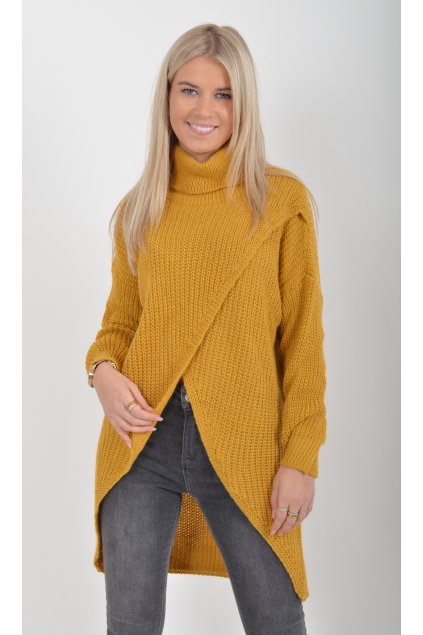Hořčicový svetr ES6035
