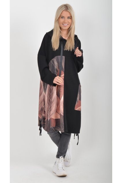 Černá šaty se vzorem ES6039