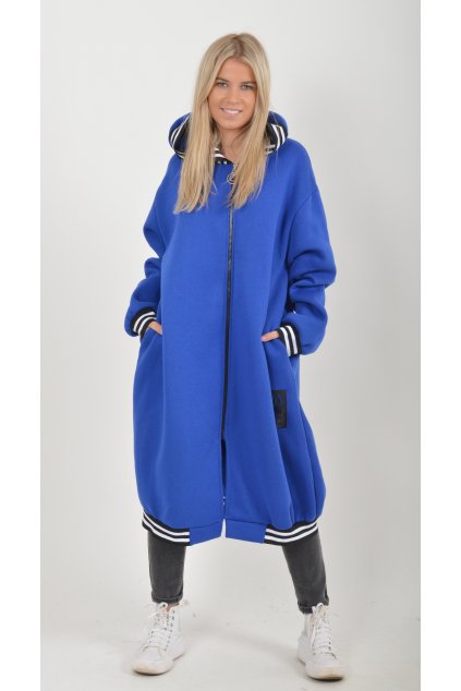 Modrá maxi mikina ES6044