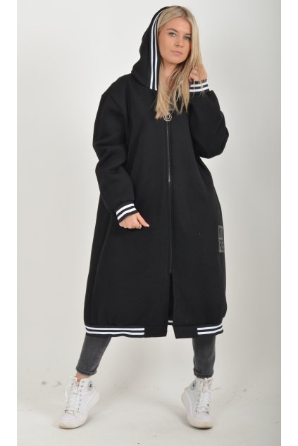 Černá maxi mikina ES6045