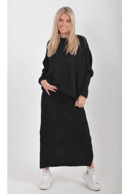 Svetrový černý komplet ES6053