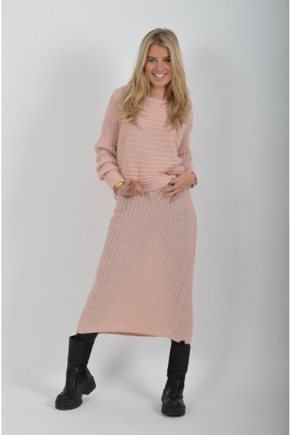 Svetrový starorůžový komplet ES6055