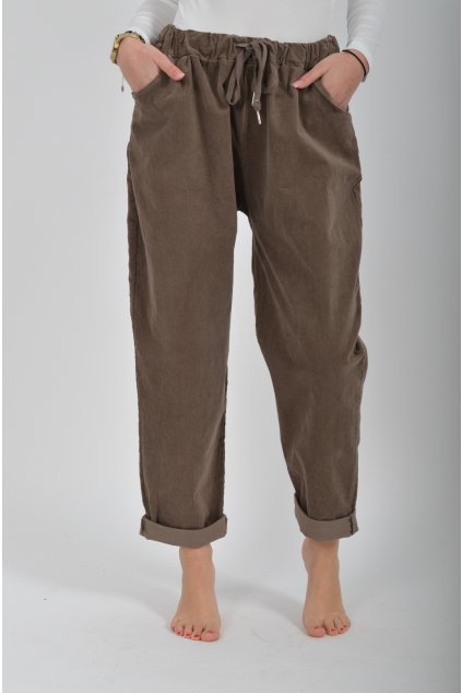 Světle hnědé manšestrové kalhoty ES6062