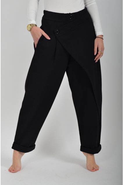 Černé kalhoty ES6068
