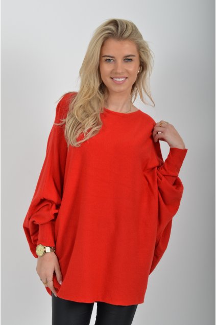 Červený svetr ES6079