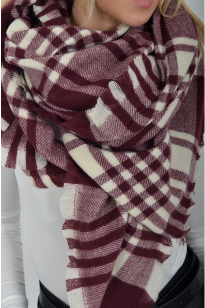 Bordó šál ES6085