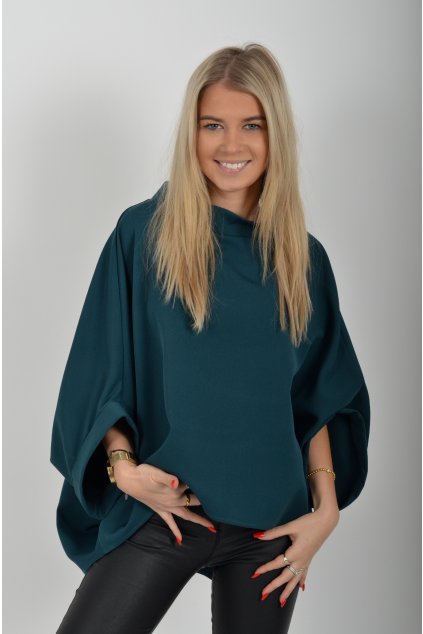 Lahvově zelená halenka ES6111