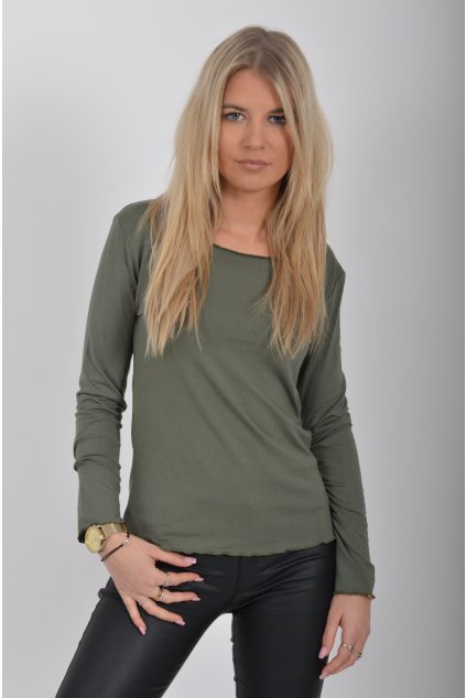 Khaki basic tričko ES6117
