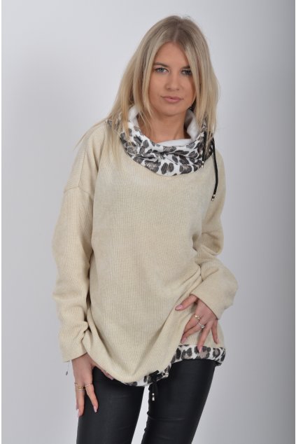 Béžová mikina ES6120