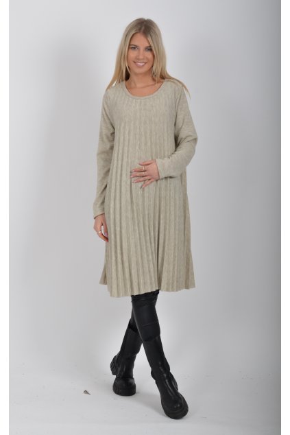 Béžové šaty ES6123