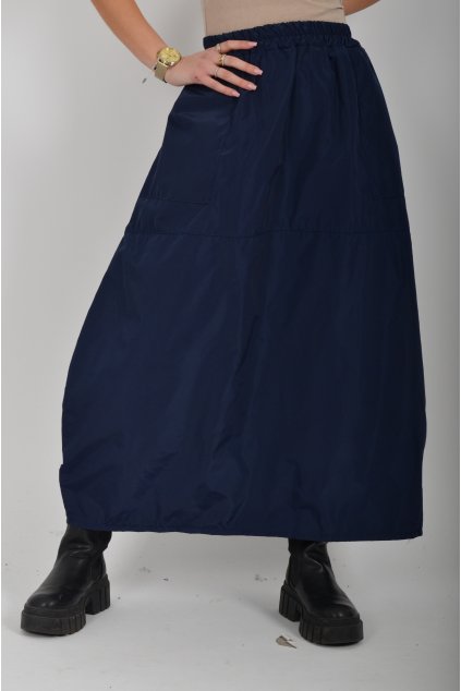 Tmavě modrá šusťáková sukně ES6133