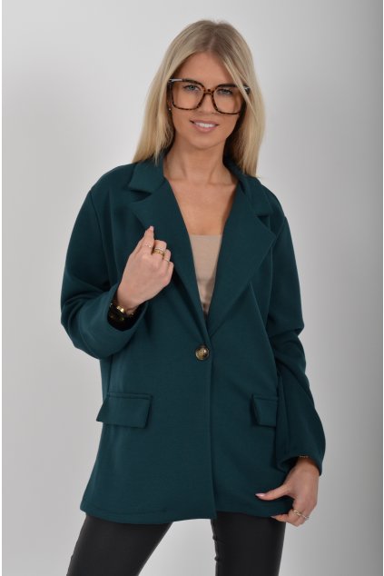 Lahvově zelené sako ES6137