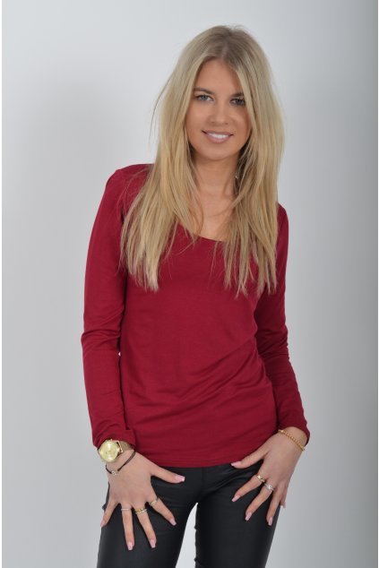 Bordó basic tričko ES6140