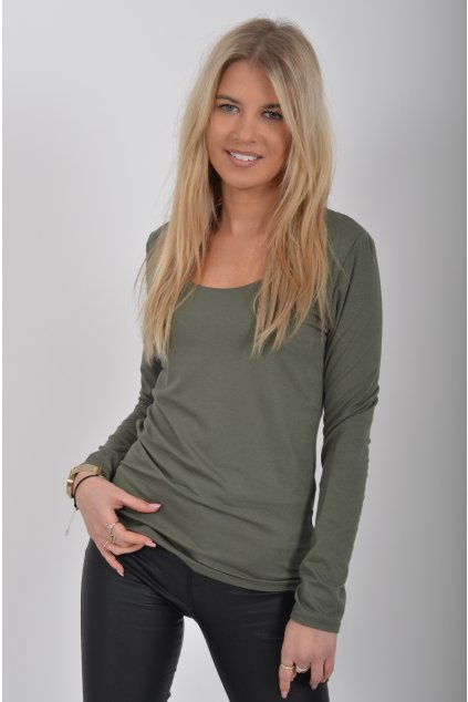 Khaki basic tričko ES6142