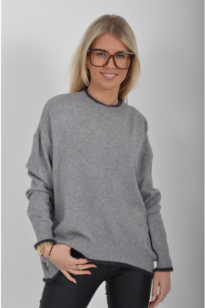 Šedý svetr ES6166