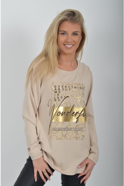 Béžové tričko ES6170