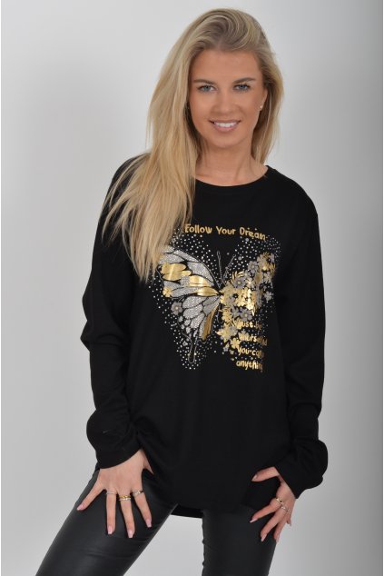 Černé tričko ES6173