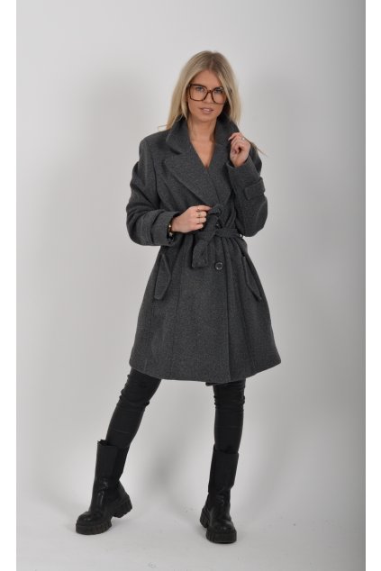 Šedý kabát ES6187