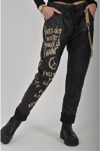 Černé kalhoty ES6192