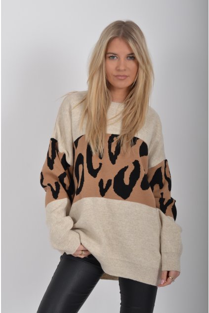 Béžový svetr ES6213