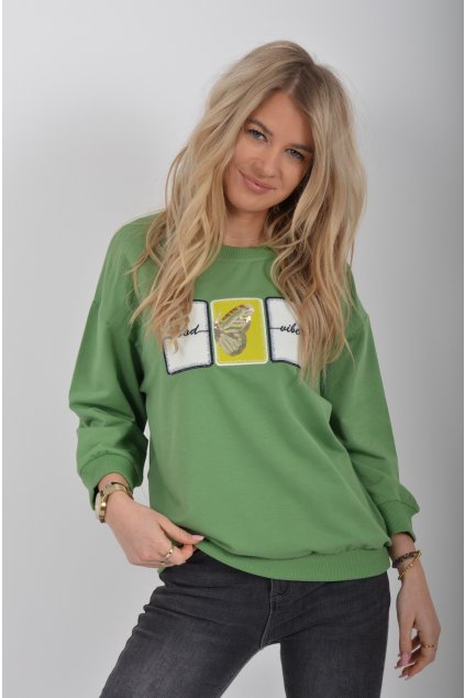 Zelená mikina ES6242