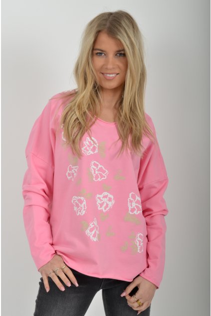 Růžová mikina ES6273