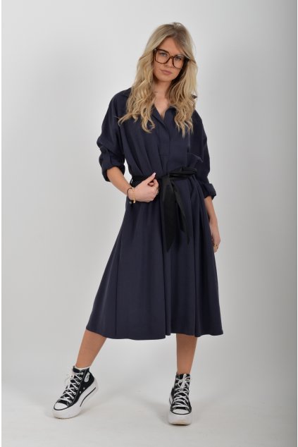 Tmavě modré šaty ES6283