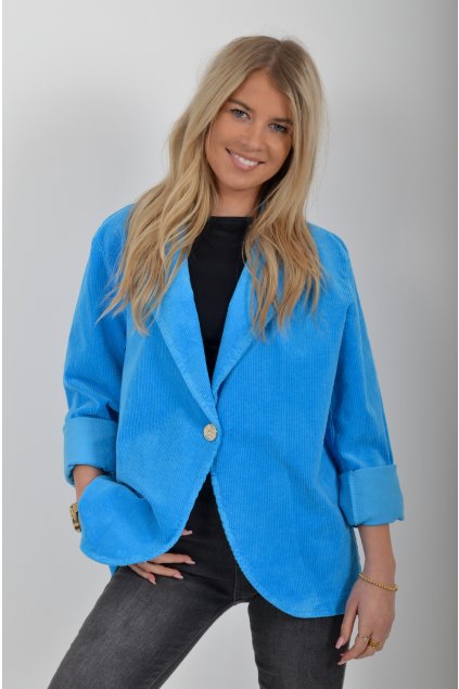 Modré manšestrové sako ES6295