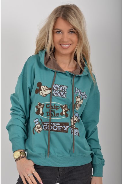 Petrolejová mikina ES6318