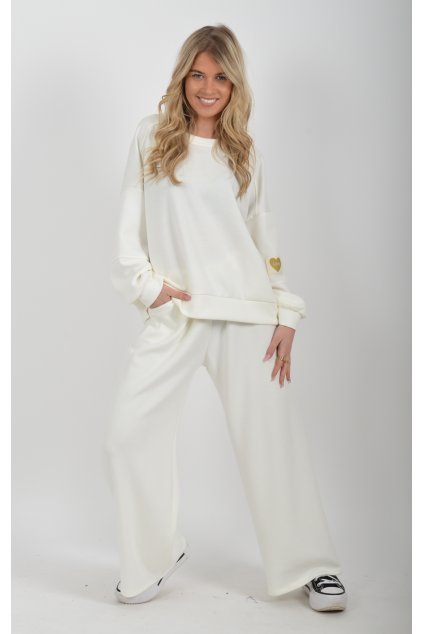 Bílá tepláková souprava ES6327