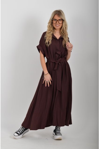 Vínové šaty E6347