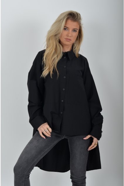 Černá atypická košile ES6355