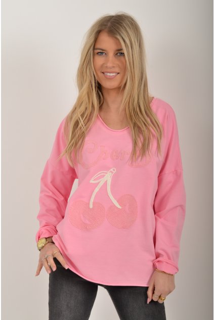 Růžová mikina ES6359