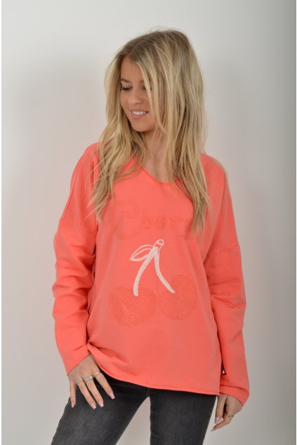 Svítivě růžová mikina ES6361