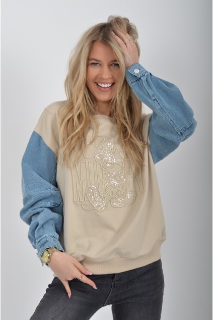 Béžová mikina ES6371