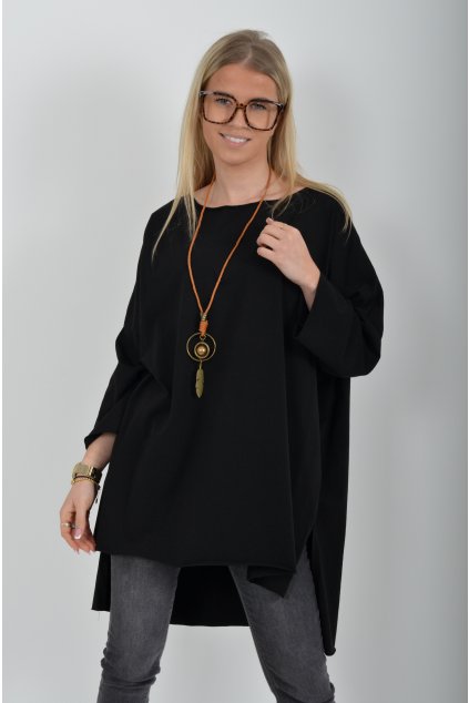 Černé oversize tričko ES6397