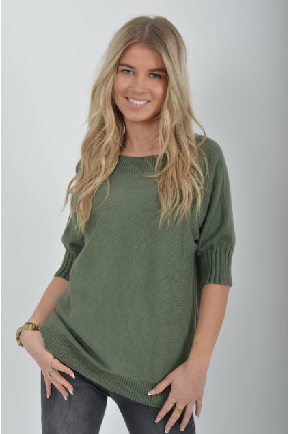 Khaki svetr ES6409