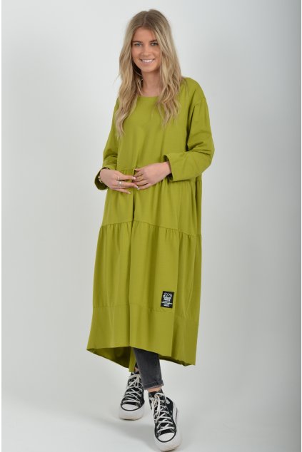 Zelené bavlněné šaty ES6452