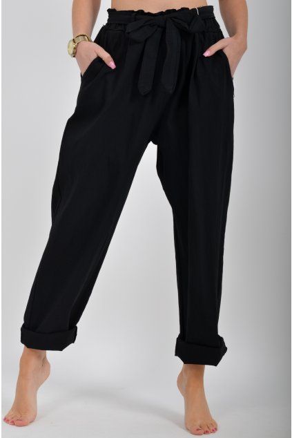 Černé kalhoty ES6512