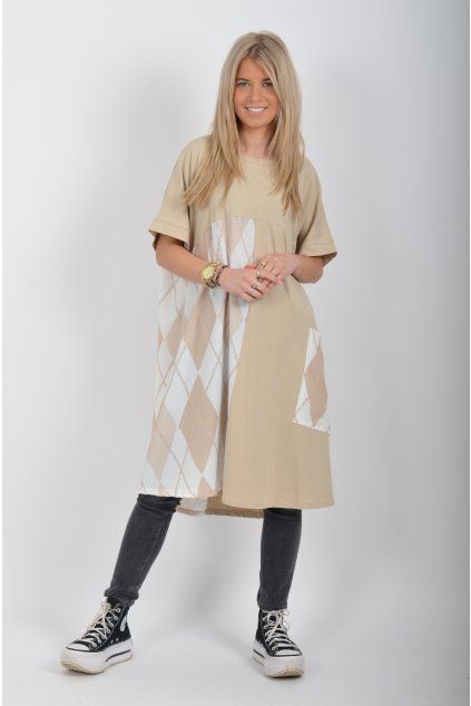 Béžové šaty ES6523
