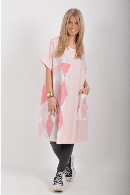 Růžové šaty ES6524