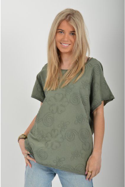 Khaki tričko ES6527