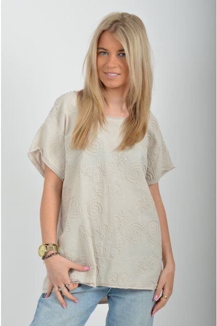 Béžové tričko ES6530