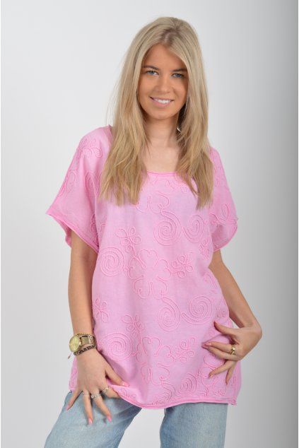 Růžové tričko ES6534