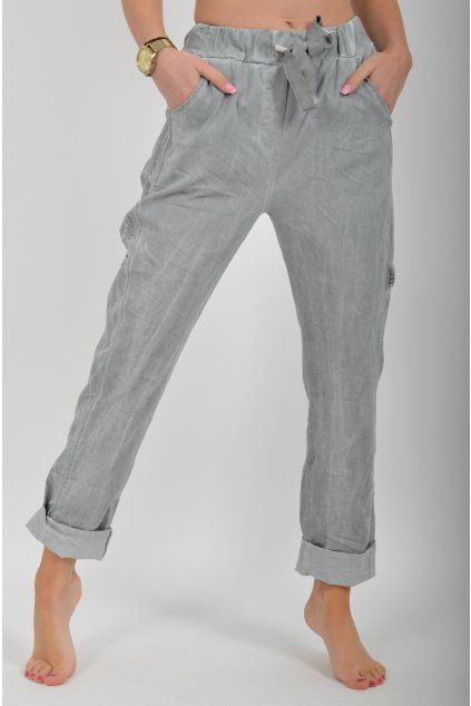 Šedé kalhoty ES6557